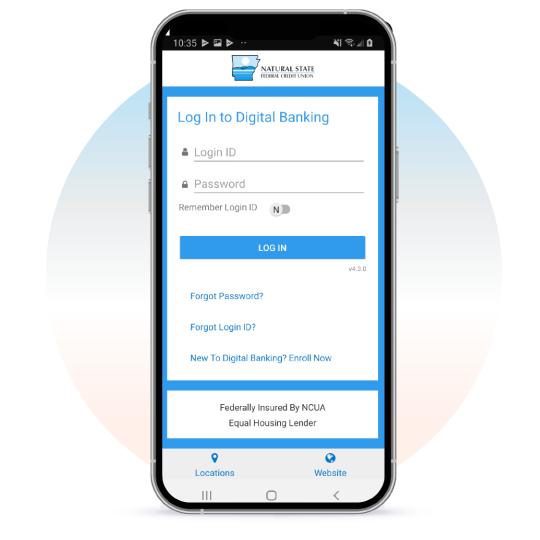Illustration of iphone app for Natural Stage FCU